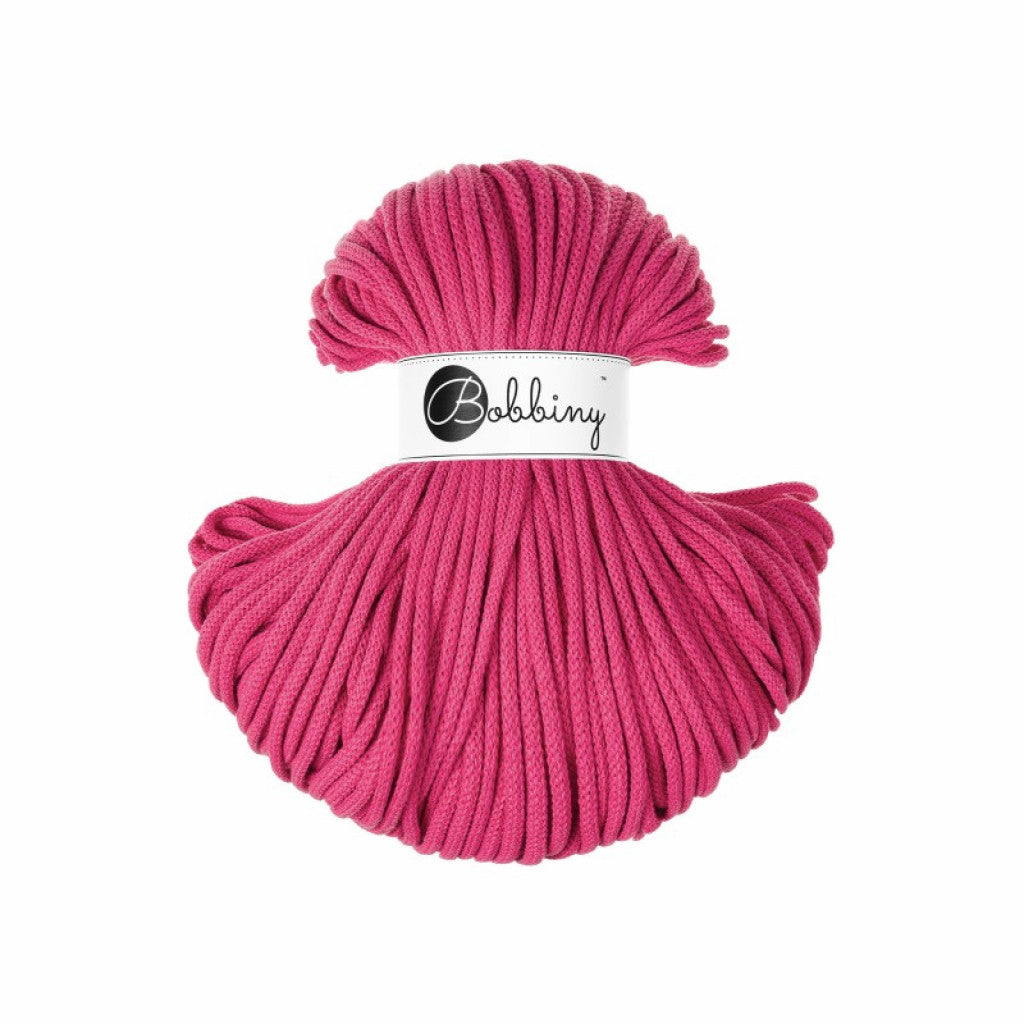 Bobbiny Braided Cord 5mm 100m - Dopamine Pink