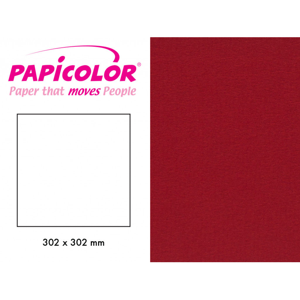 Papicolor 302x302mm 200g - 10ark - 943 Julerød
