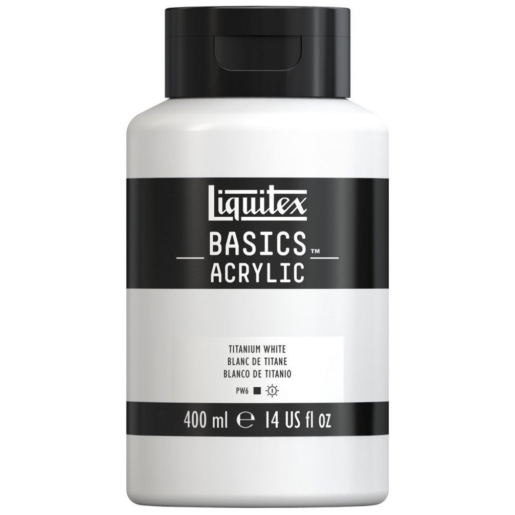 Liquitex Basics Acrylic 400ml - 432 Titanium White S1