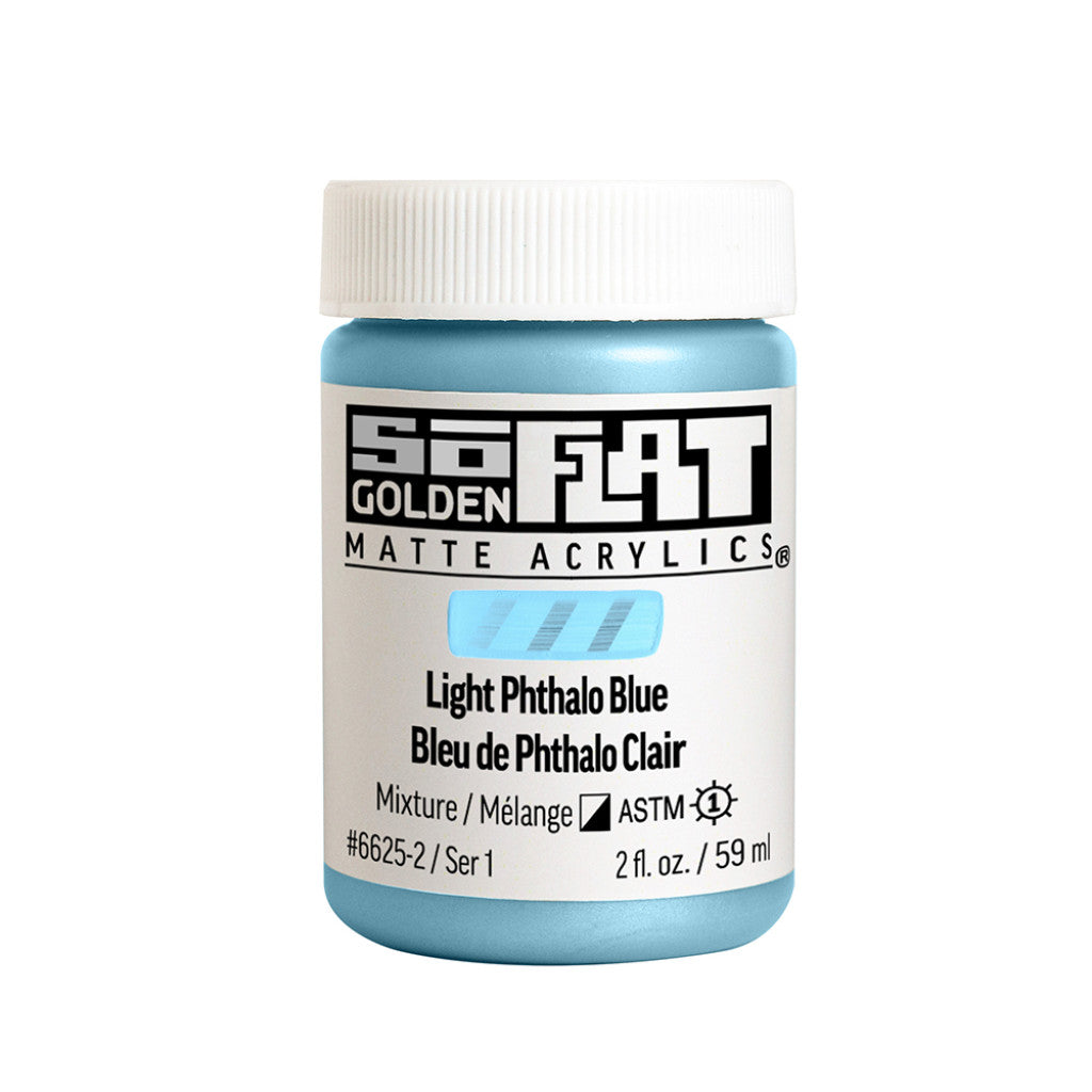Golden SoFlat Acrylics 59ml - Light Phthalo Blue