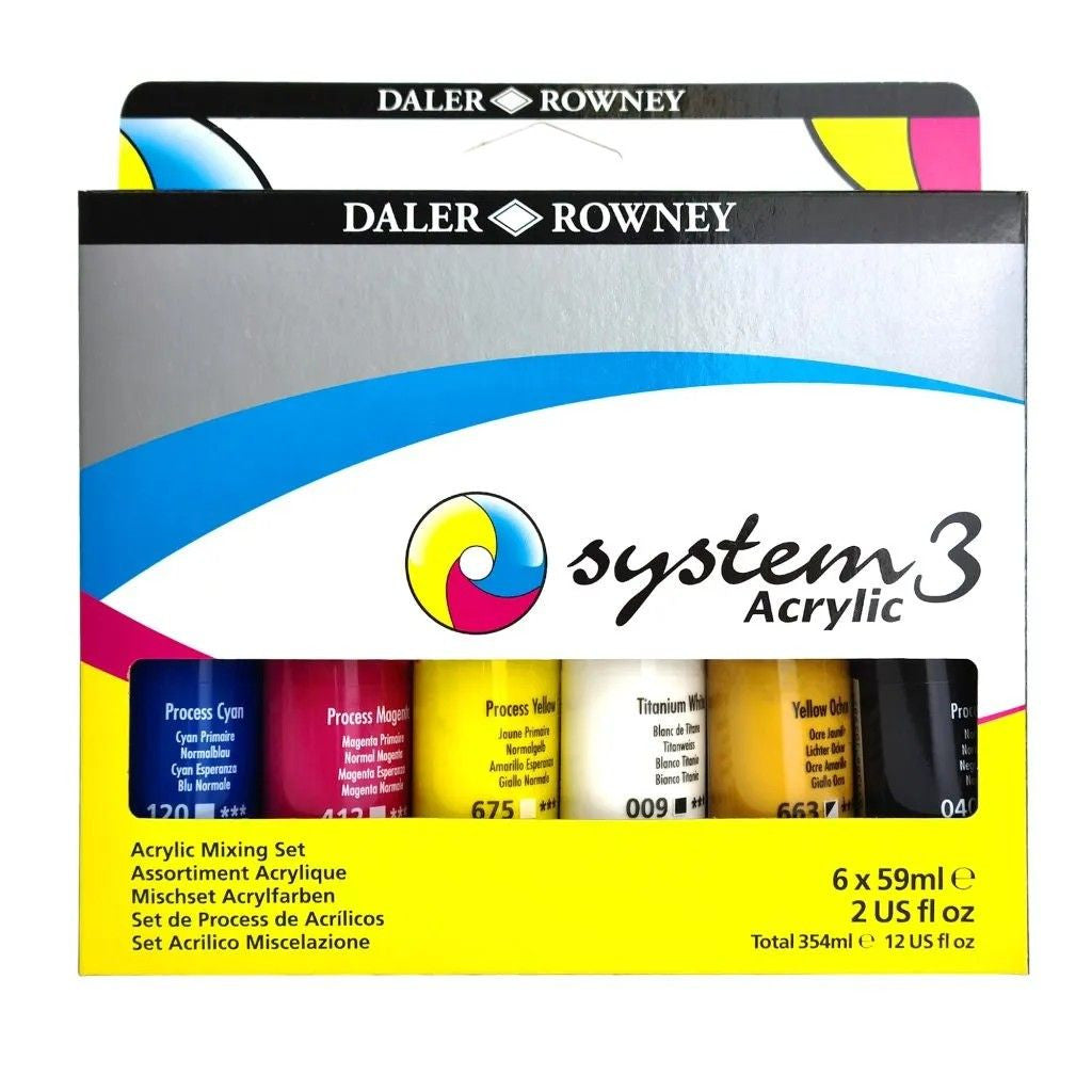 Daler Rowney - System3 Sett - Starter Set 6x59 ml (Process)