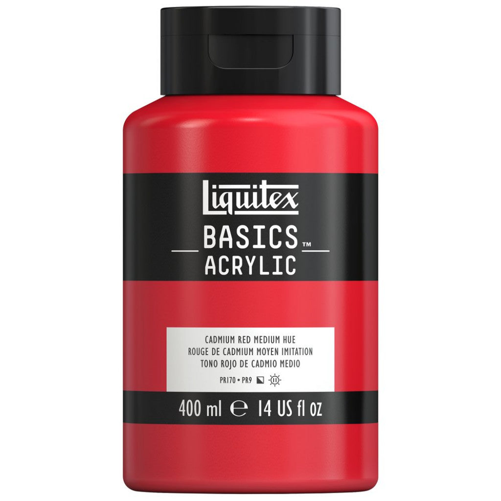 Liquitex Basics Acrylic 400ml - 151 Cadmium Red Medium Hue S1