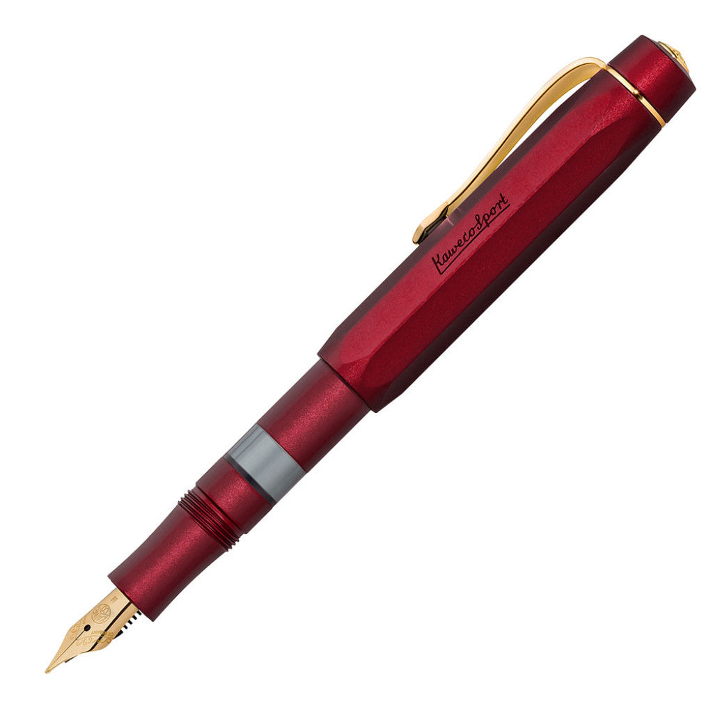 Kaweco Piston Sport Al Fyllepenn - F 0.7mm Bordeaux