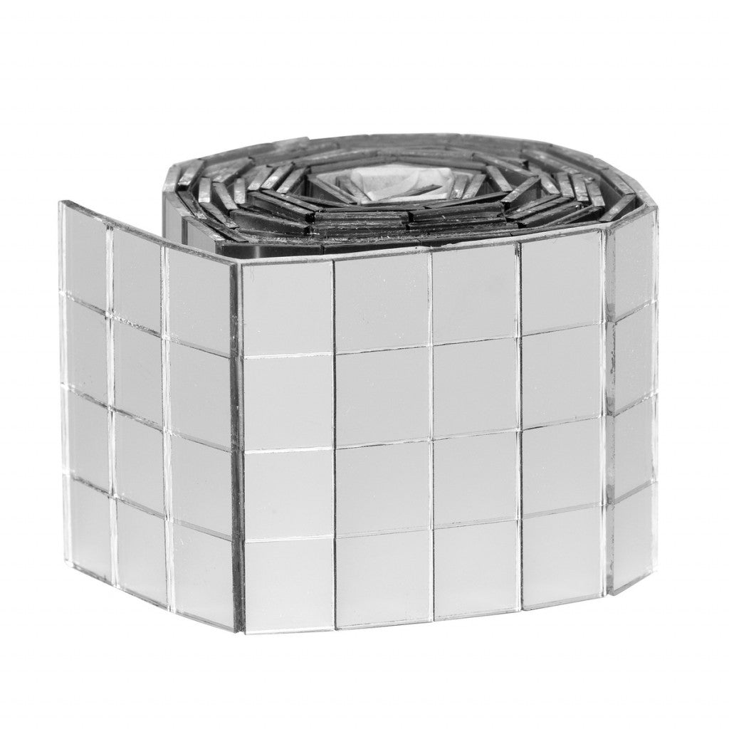 Speilmosaikk 10x10mm - Sølv