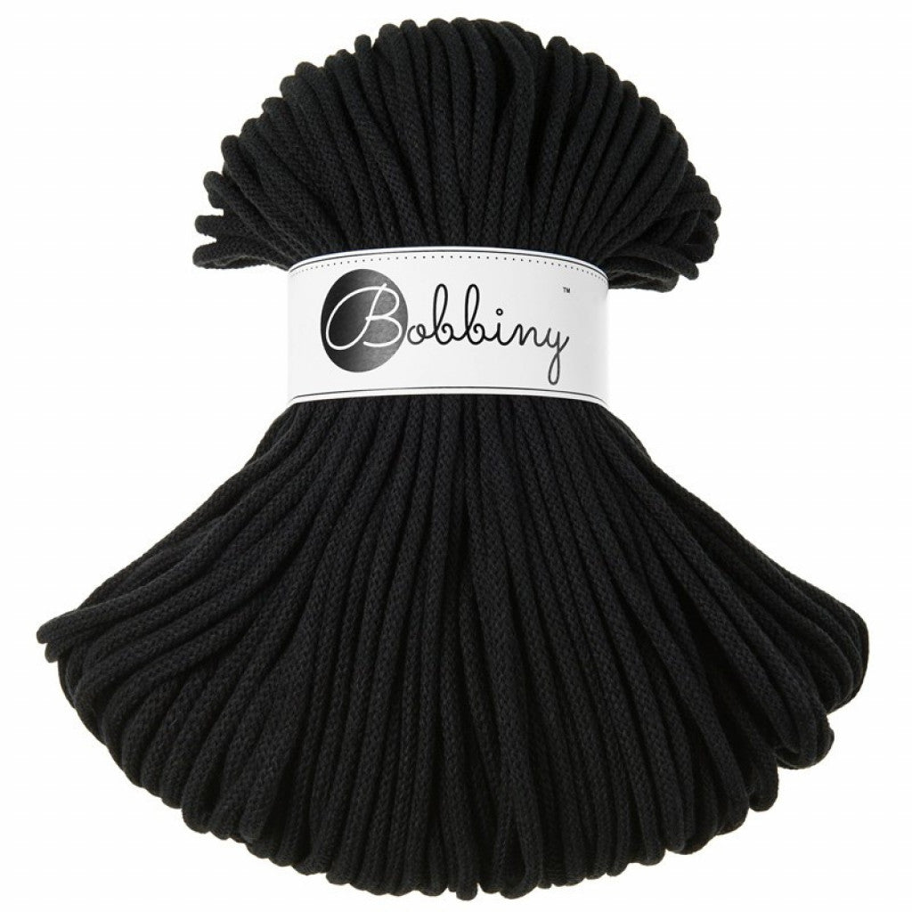 Bobbiny Braided Cord 5mm 100m - Black