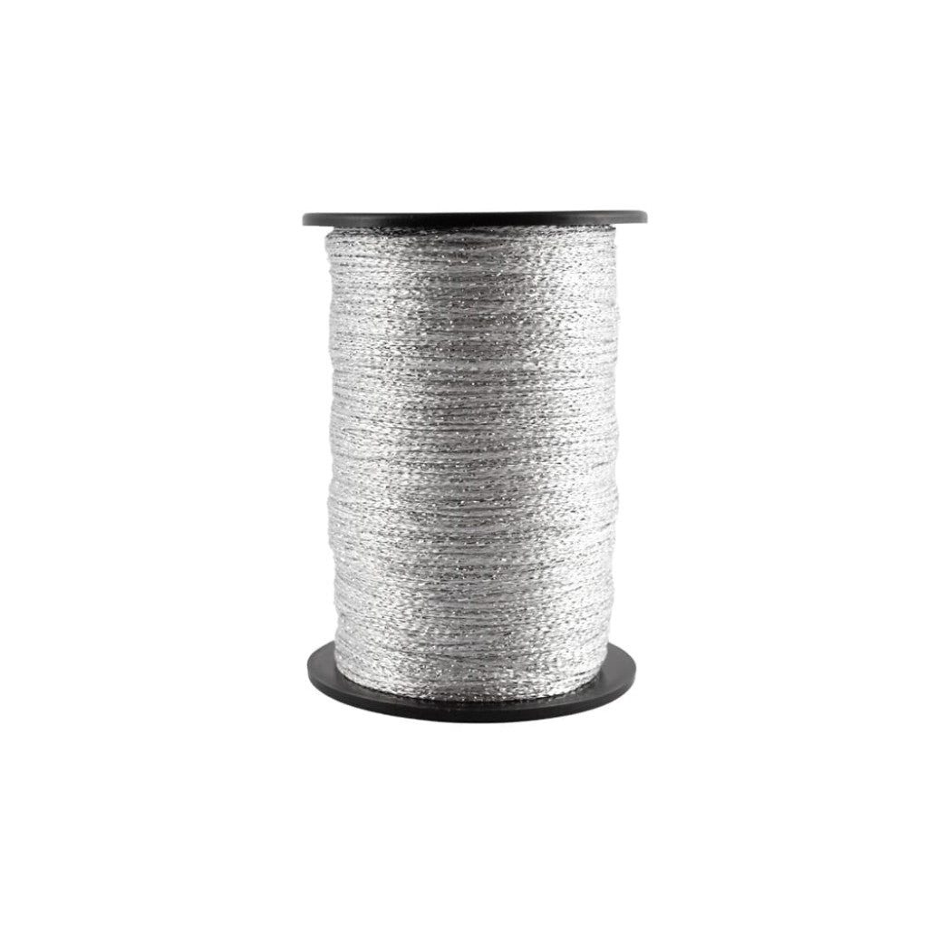 Hekletråd Glitter 1,5mm - Sølv