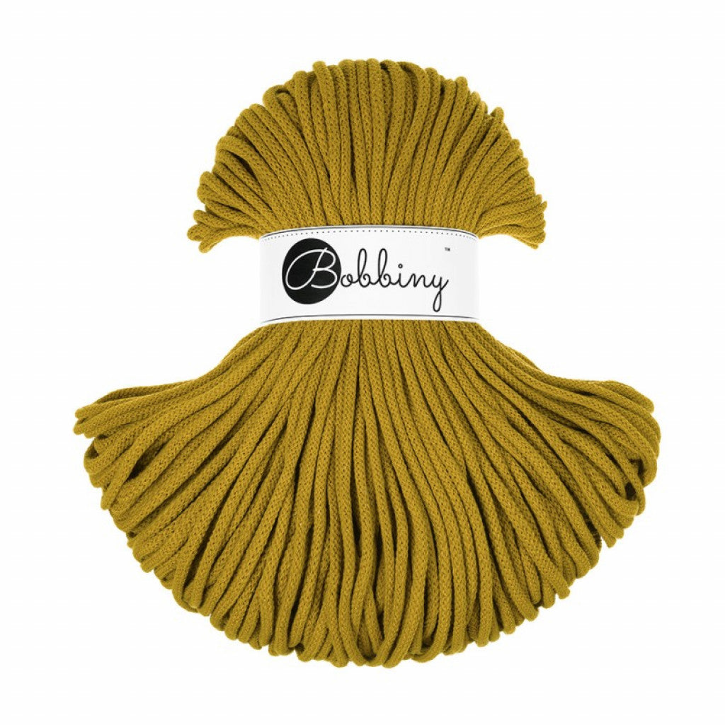 Bobbiny Braided Cord 5mm 100m - Spicy Yellow
