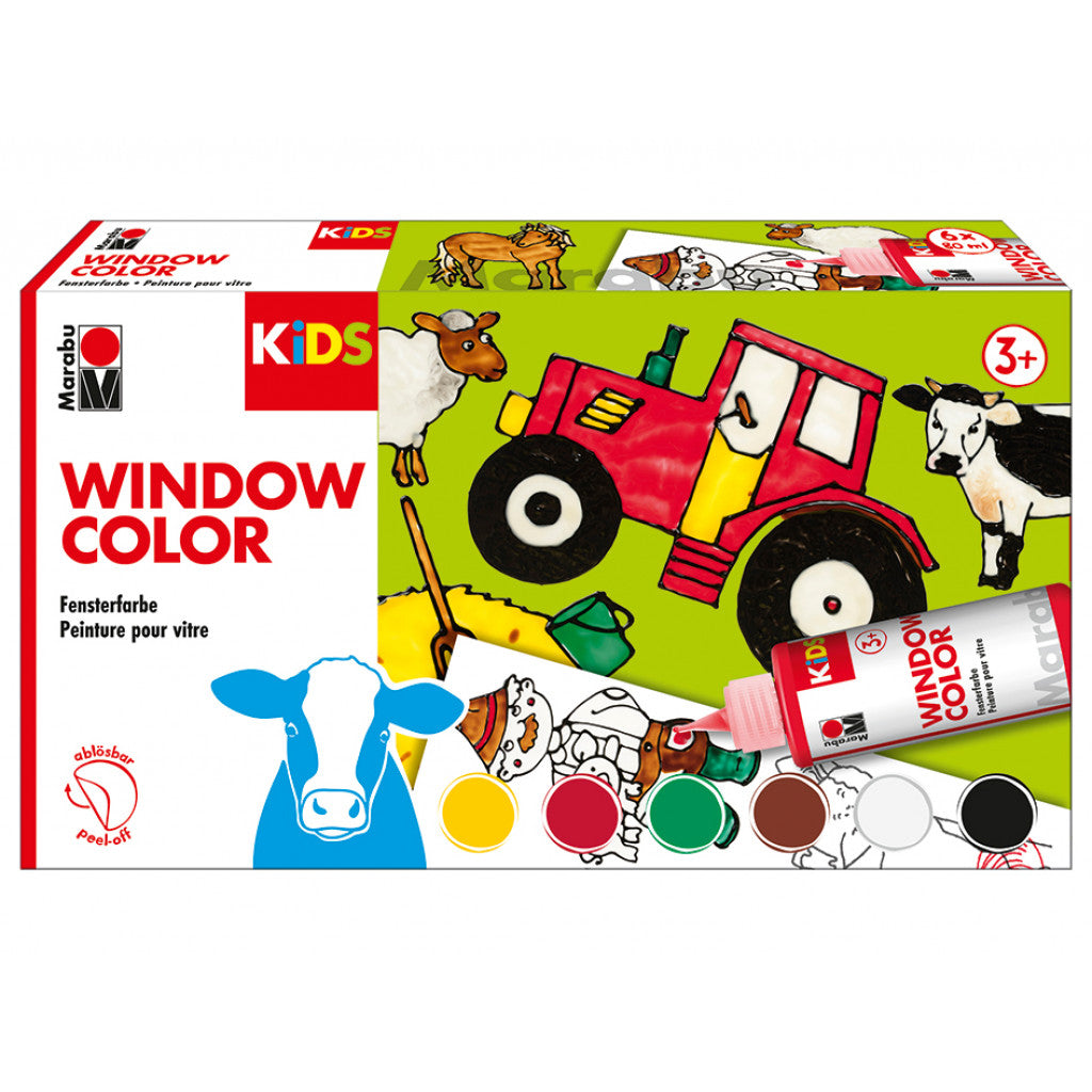 Marabu KIDS Window Color - 6x80ml - Farm