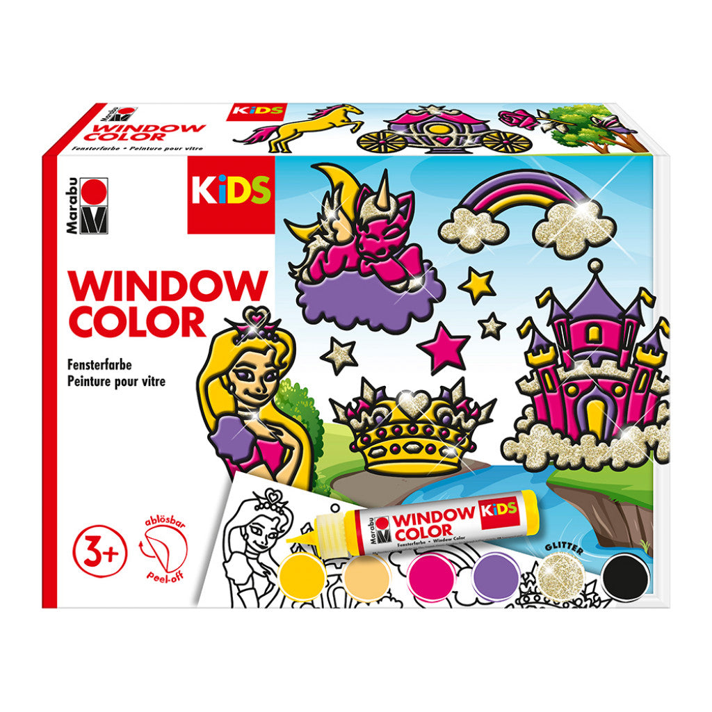 Marabu KiDS Window Color Sett 6 x 25 ml - Prinsesse