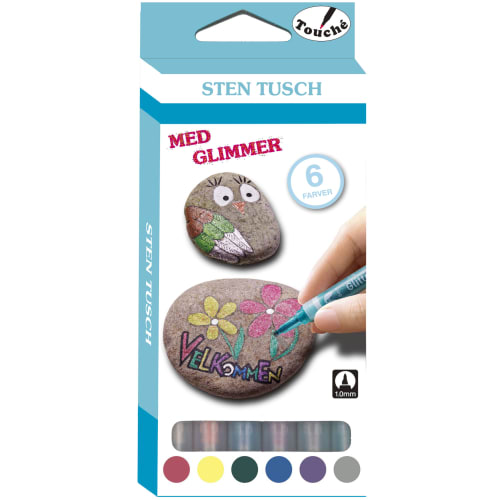 Steintusj - Glitter Colors 6-sett