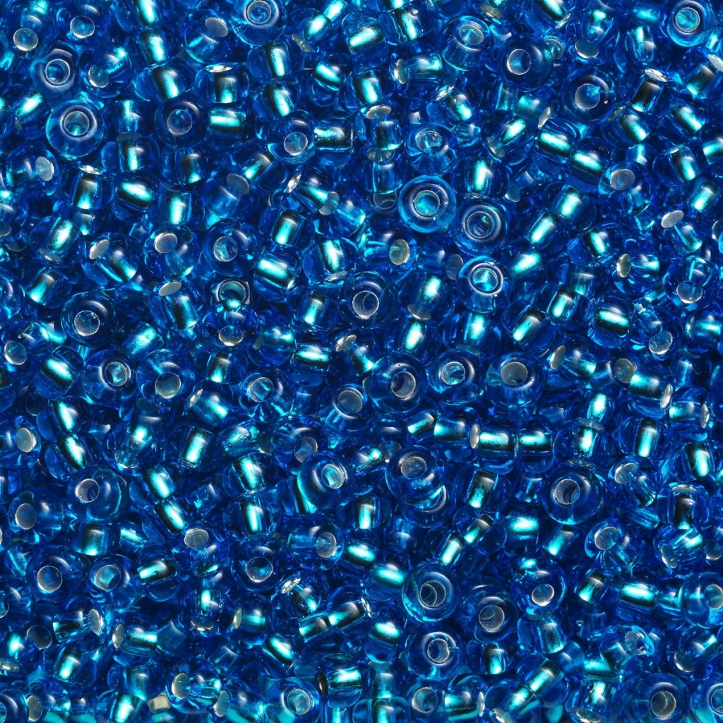 Rocaillesperle 6/0 - Turkis Halvtransparent