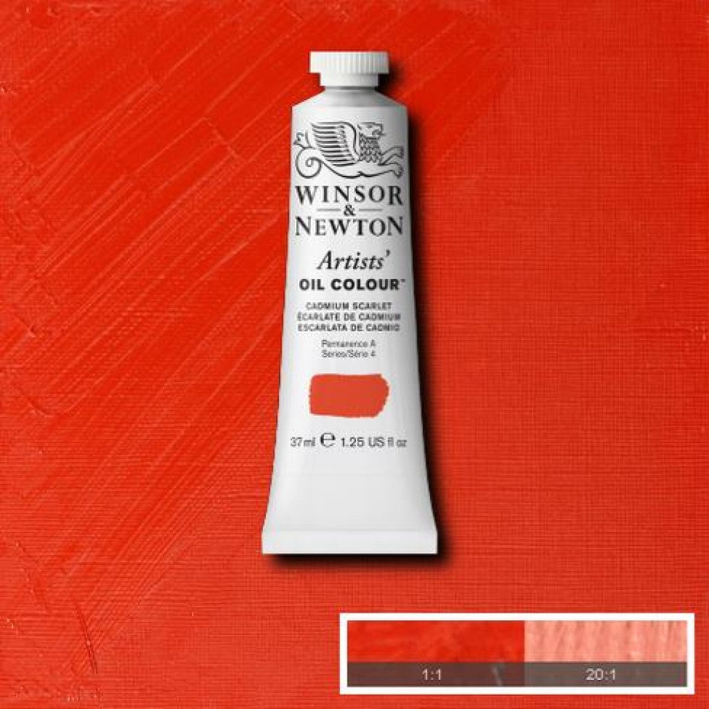 W&N - Artists Oil 37ml - 106 Cadmium Scarlet