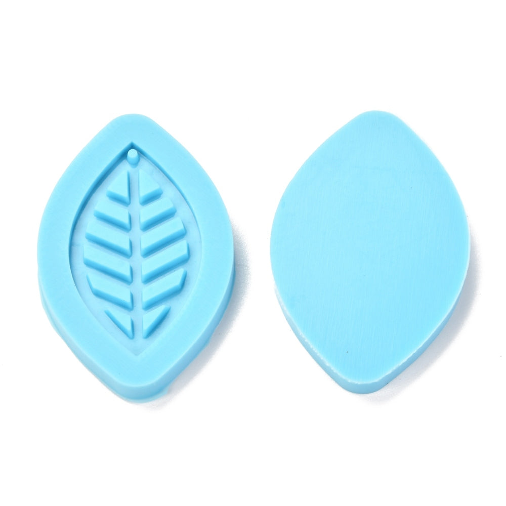 Silikonform 35.5x21mm - Anheng Blad, 2stk