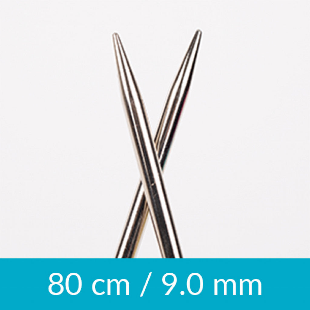 Drops Rundpinne Metall, 80cm - 9.00mm