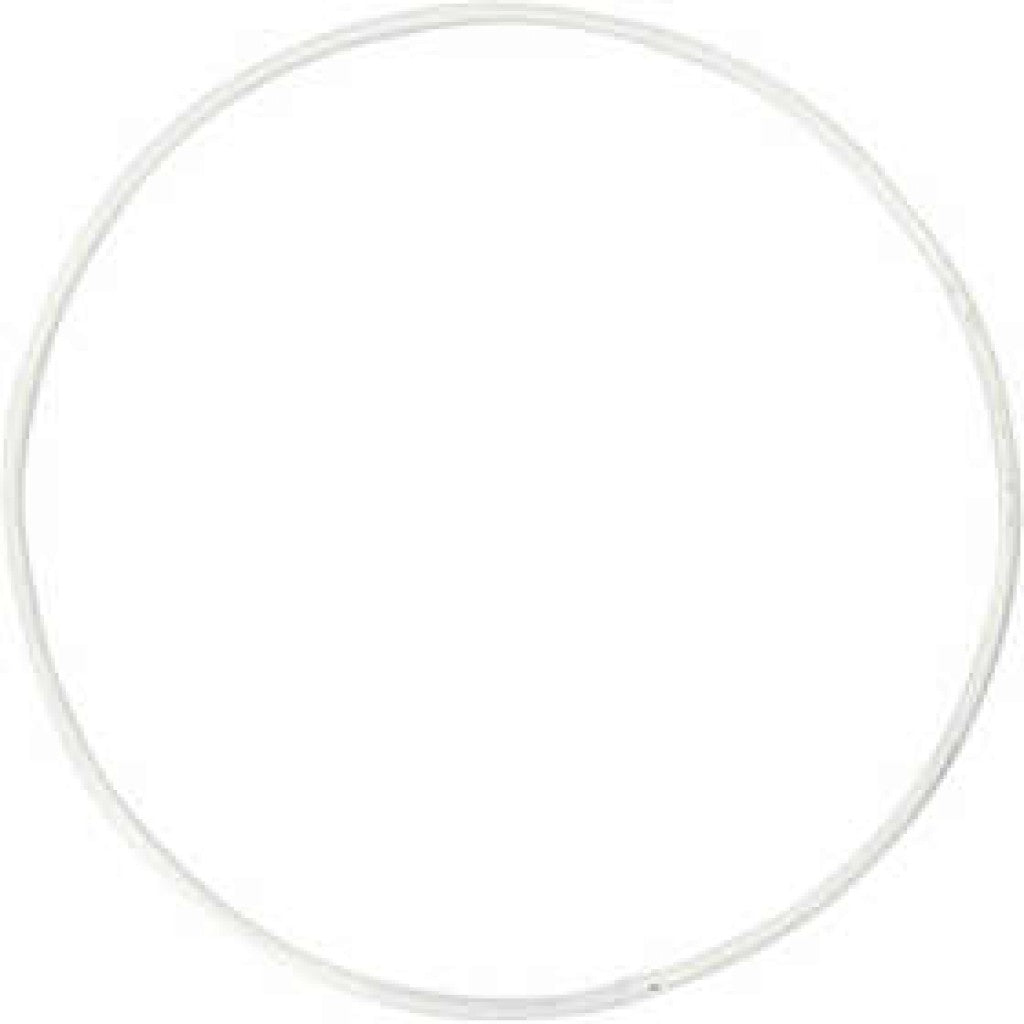 Metallring - Hvit Ø10cm