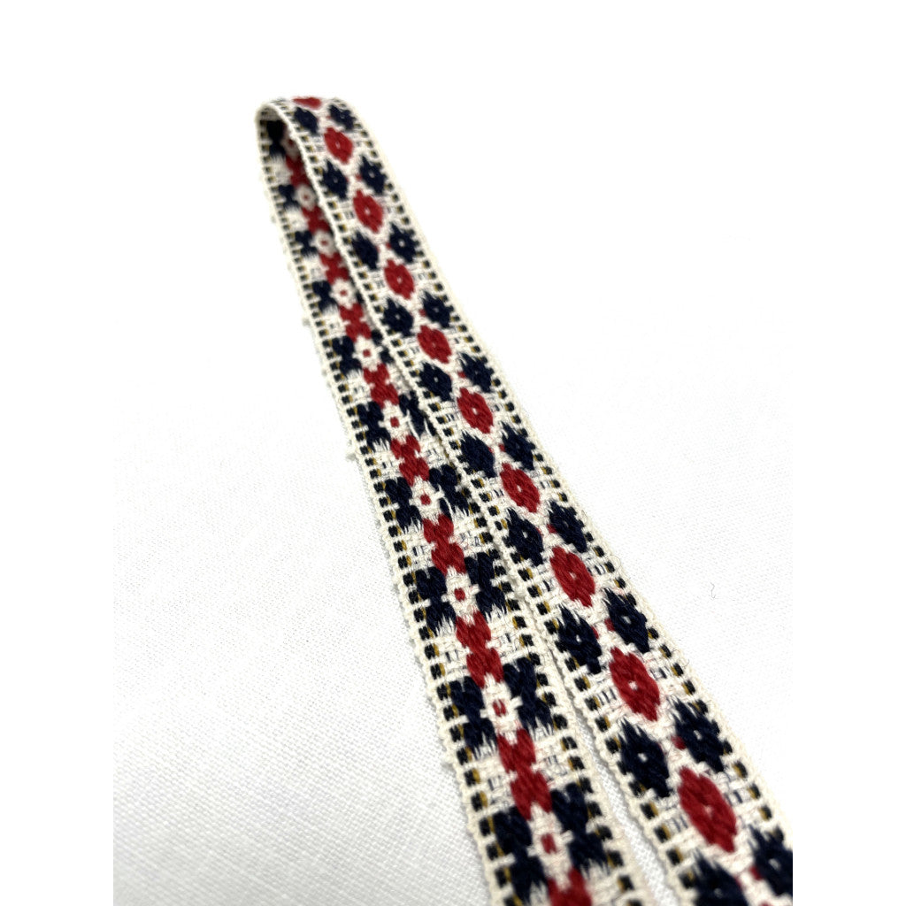 Vevd Bånd - Vest Agder hårbånd rød/blå/hvit