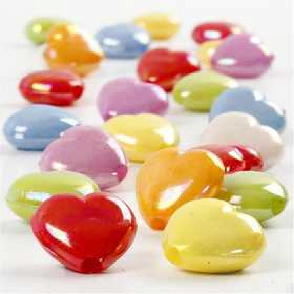 Hjertemix, 15x15 mm, 70g - Klare Farger