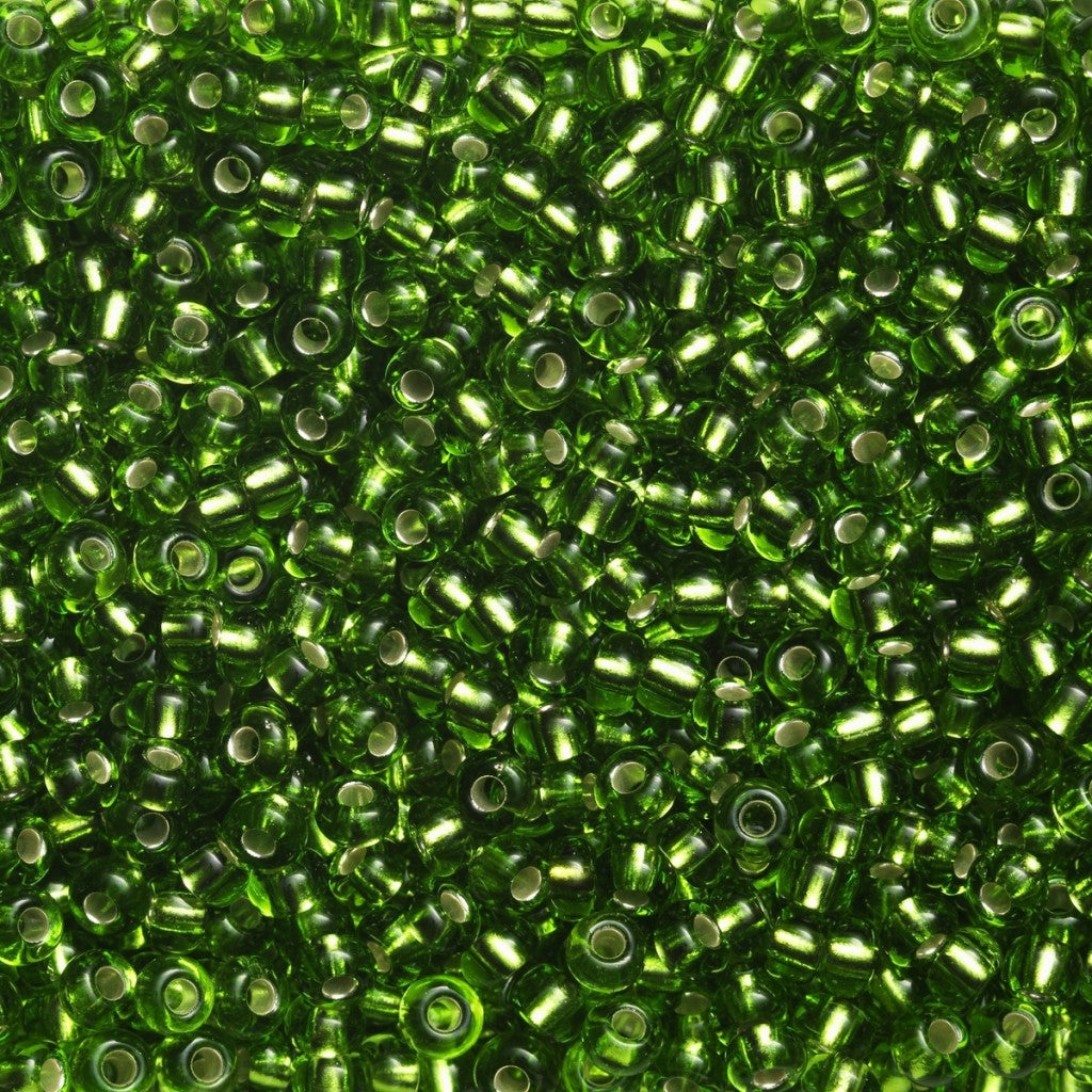 Rocaillesperle 9/0 - Grønn Halvtransparent