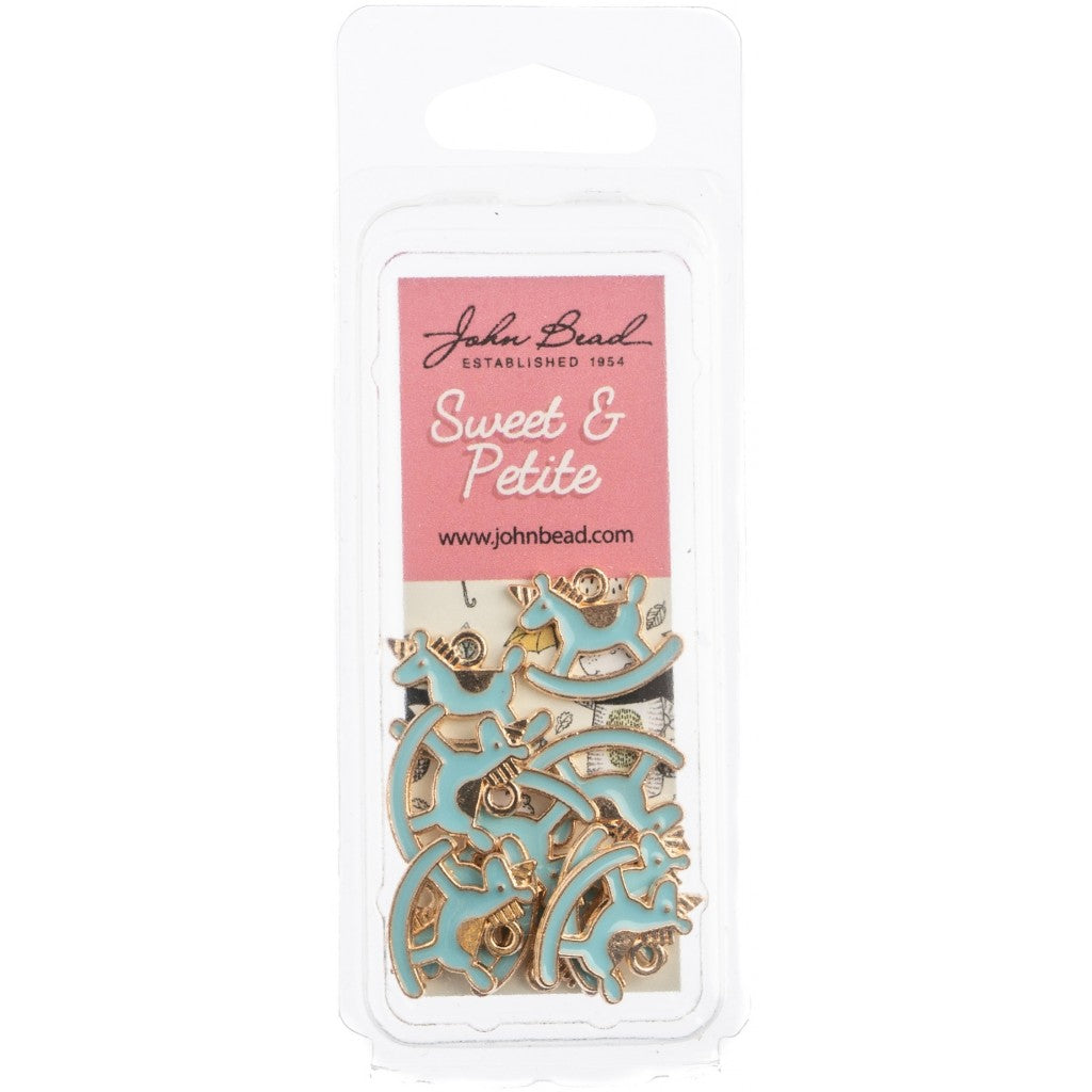 Sweet & Petite Charms -Rocking Horse Light Blue, 16x13mm 10/Pkg
