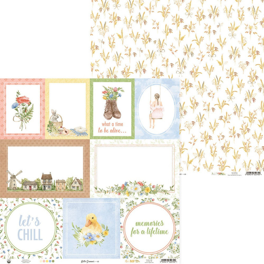 Hello Summer Tosidig Mønsterkartong 12"X12" (30x30cm) - #05