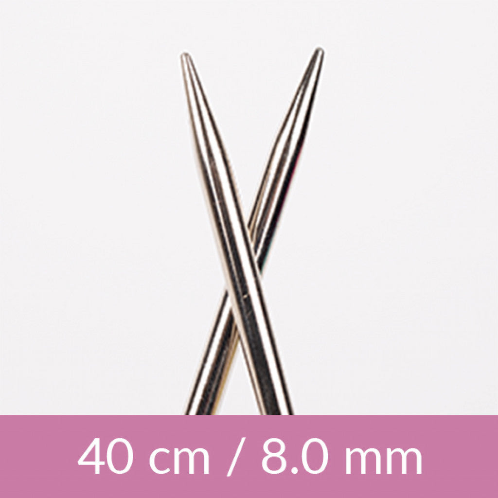 Drops Rundpinne Metall, 40cm - 8.00mm