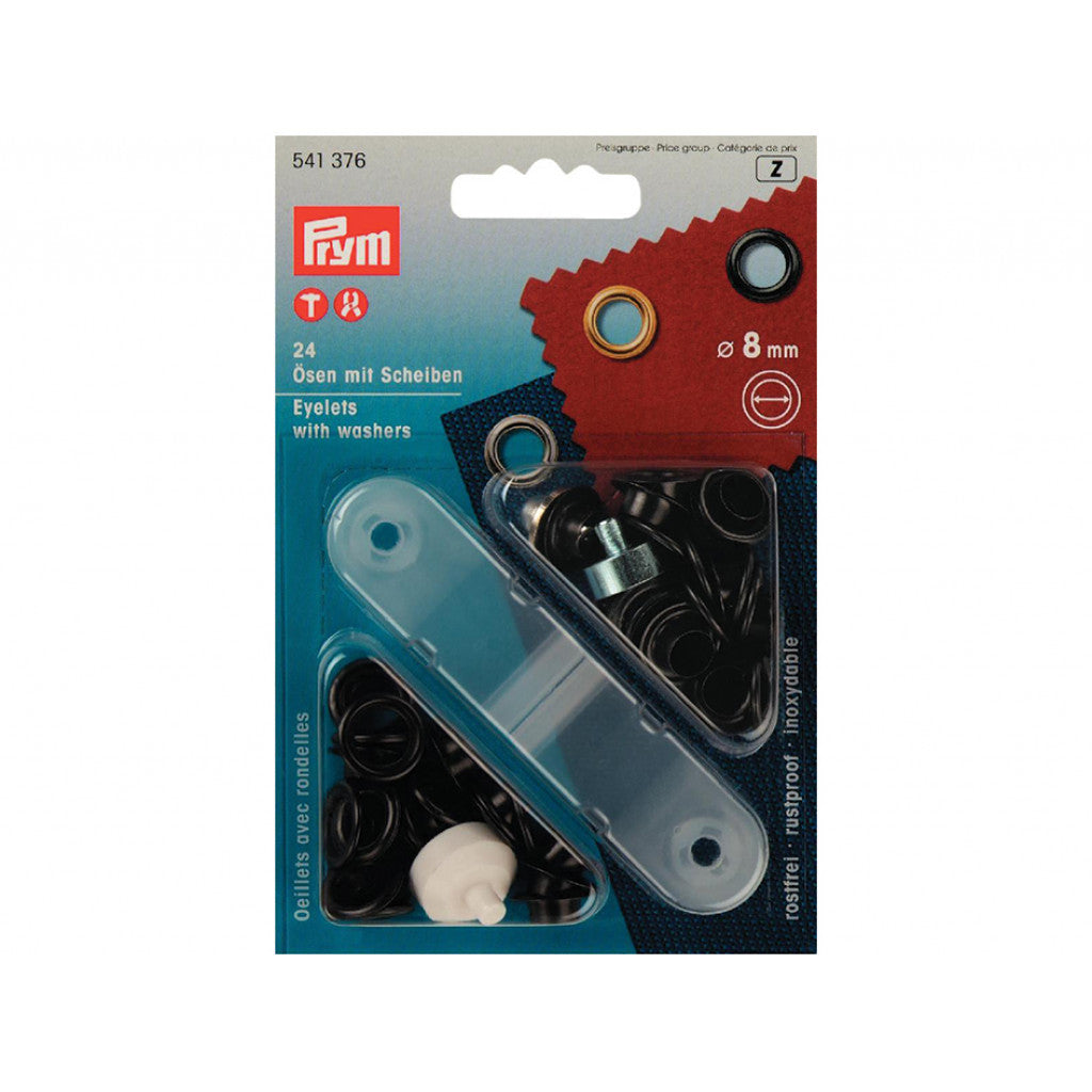 Prym Maljer 8mm 24stk - Sort