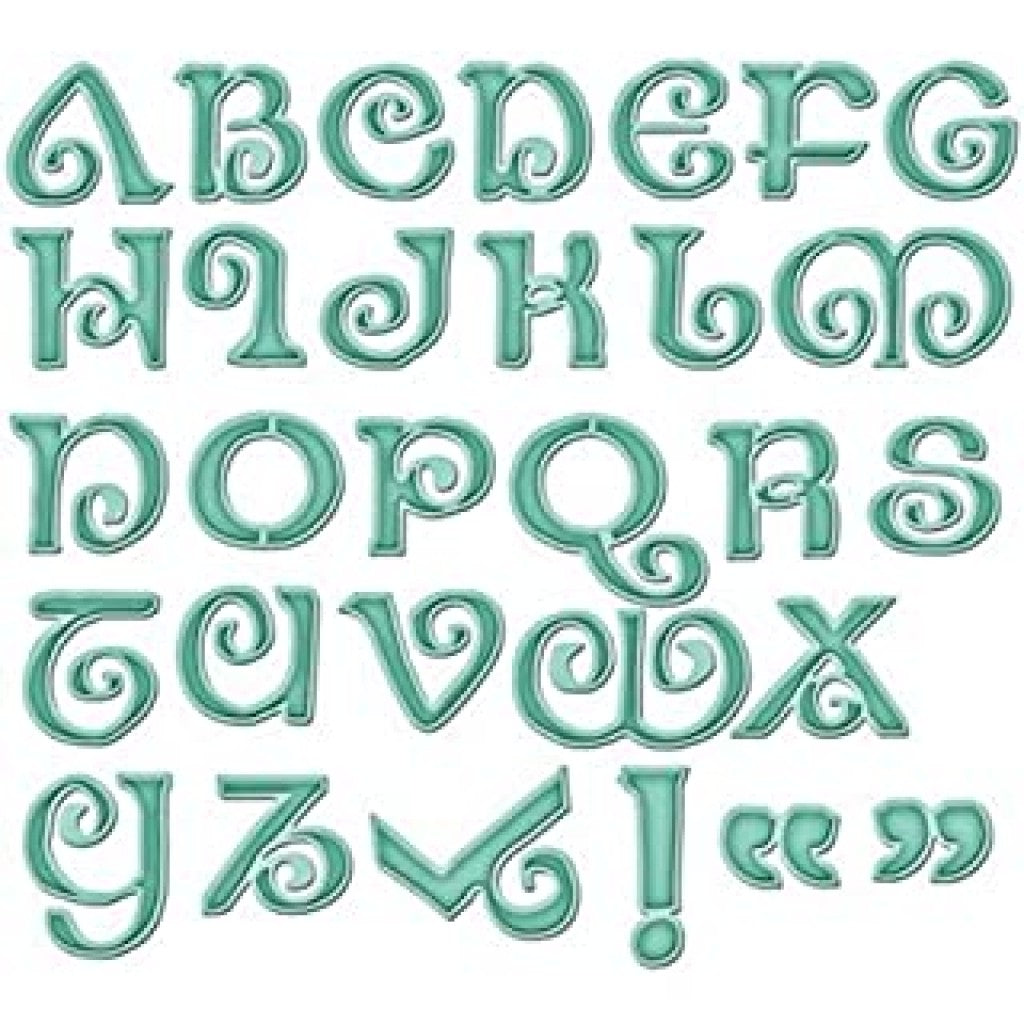 Spellbinders Grand Calibur Shapeabilities Dies - Jewel's Alphabet, 30/Pkg