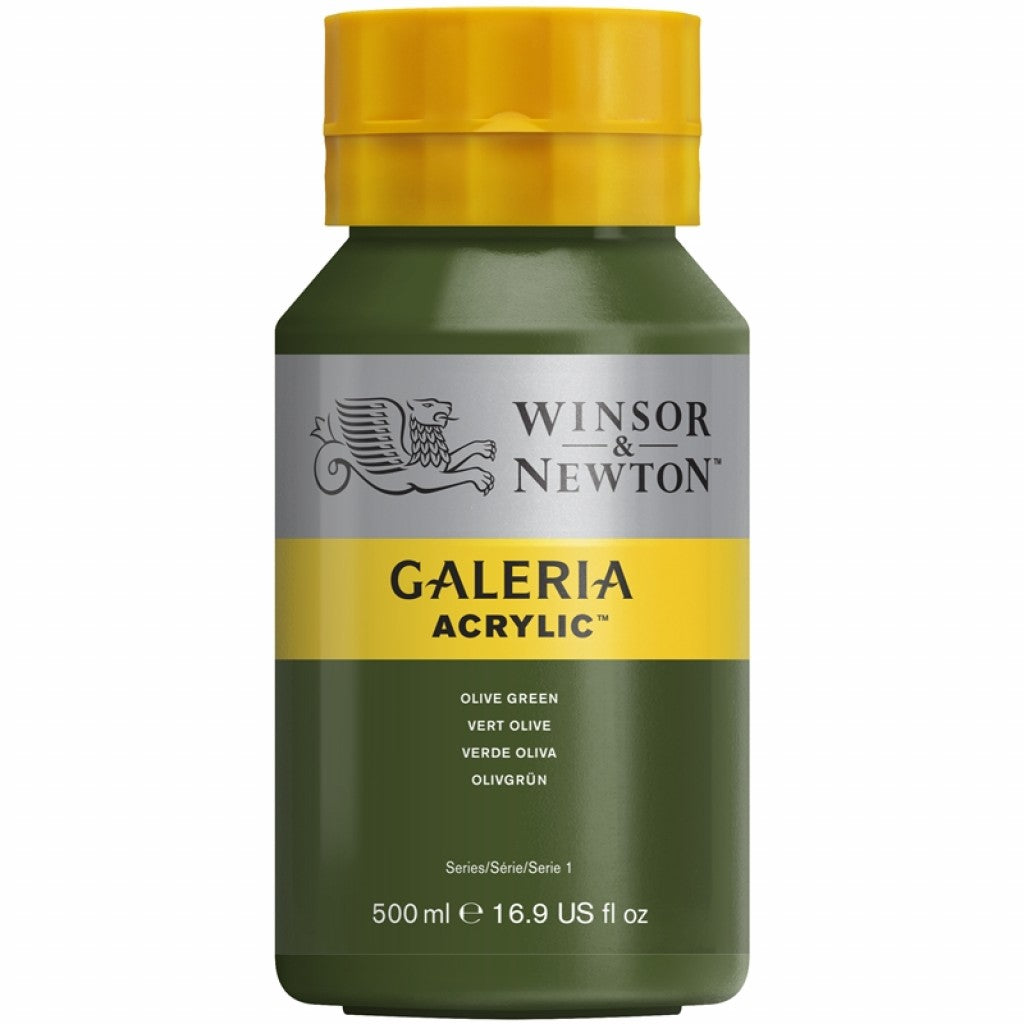 W&N - Galeria Acrylic 500ml - 447 Olive Green