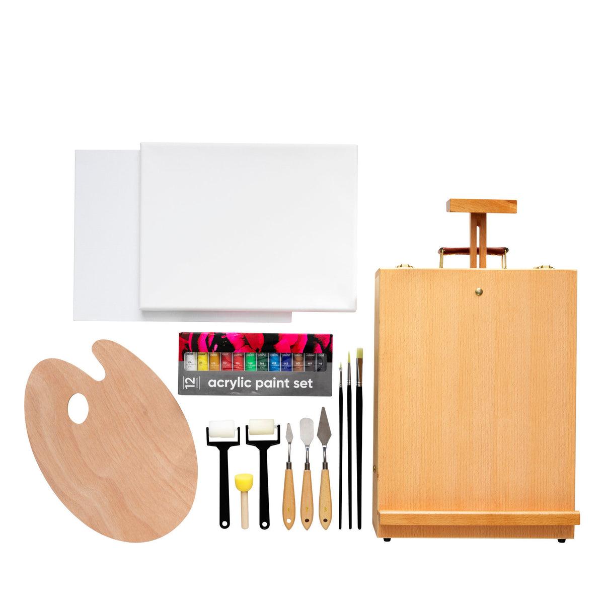 Akrylsett I Koffertstaffeli - 25 Deler - HobbyHimmelen