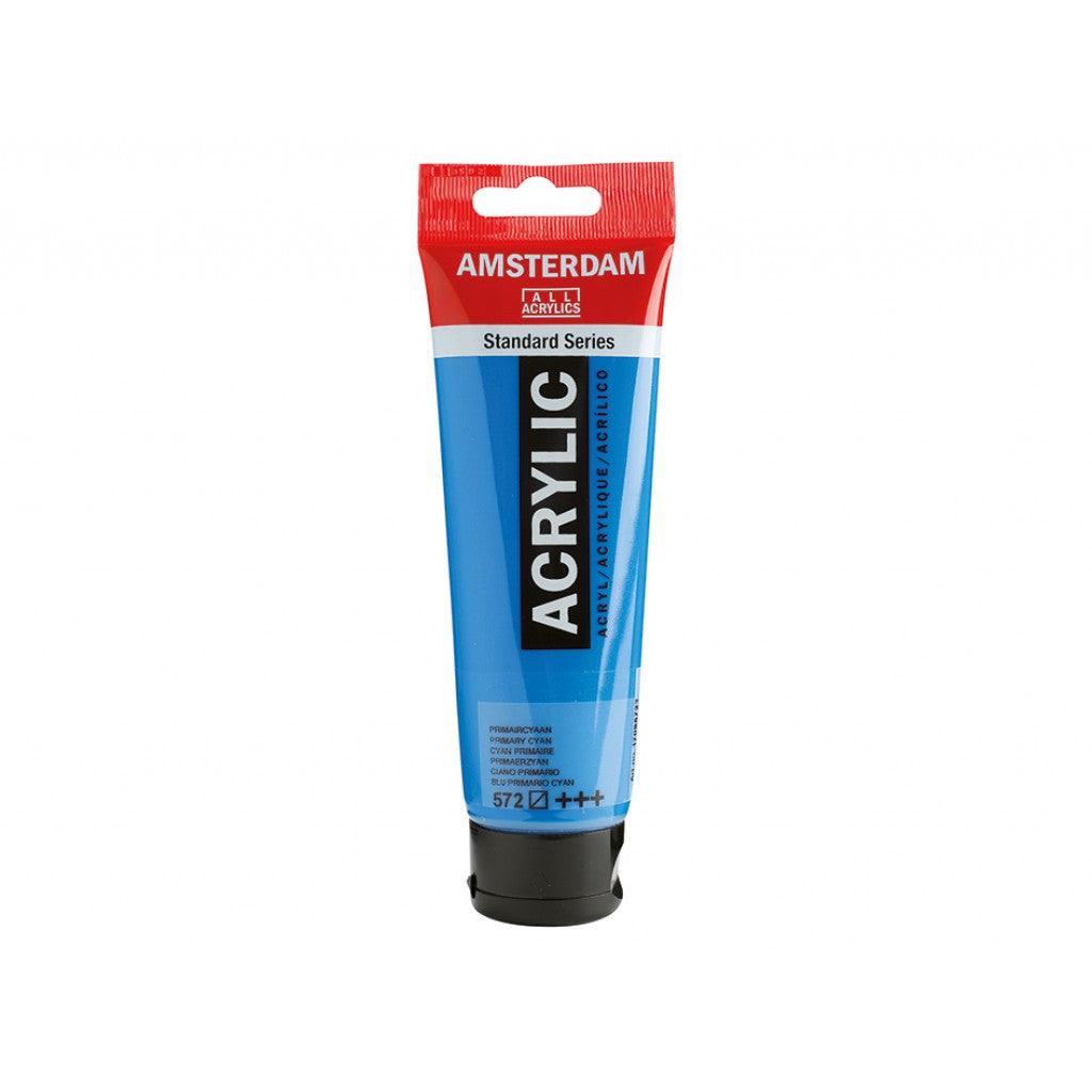 Amsterdam Standard 120ml - 572 Primary Cyan - HobbyHimmelen