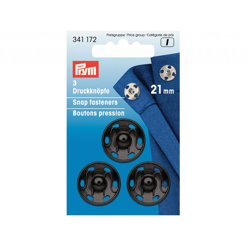 Prym Patentknapper 21mm 3stk - Sort