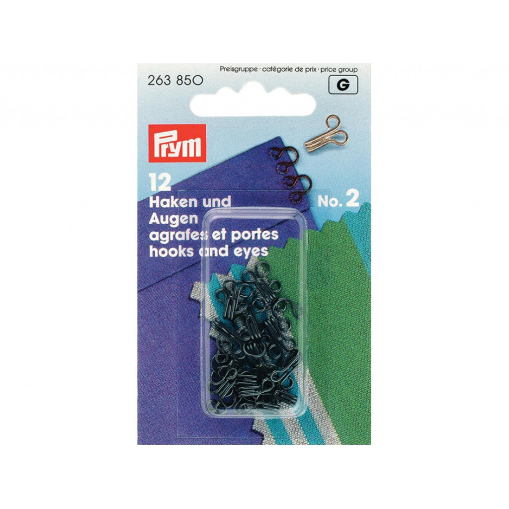 Prym Hekter No.2 12stk - Sort