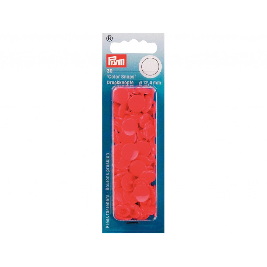 Prym Non-sew Color Snaps - Ø12.4 - Lys rød