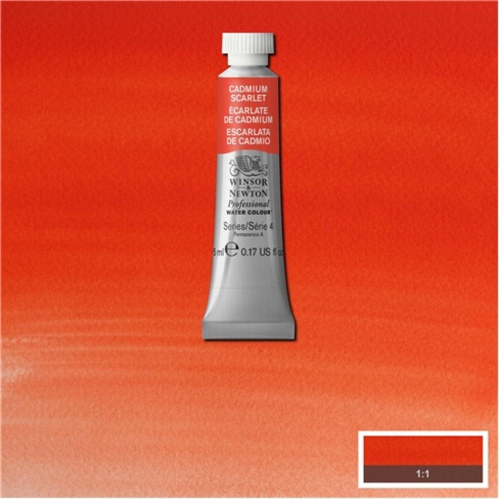 W&N - Artists Water Colour 5ml - 106 Cadmium Scarlet