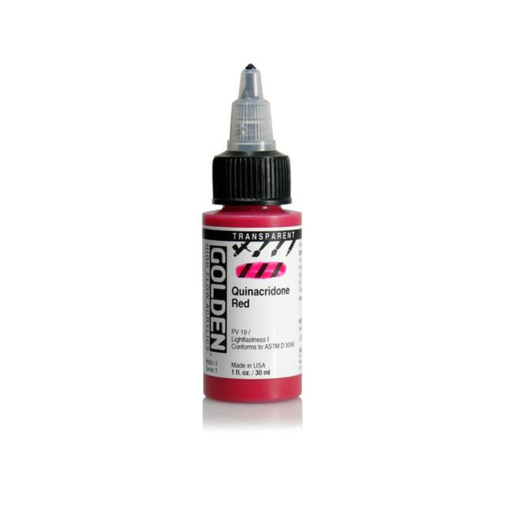 Golden High Flow Acrylics 30ml - Transp. Quinacridone Red