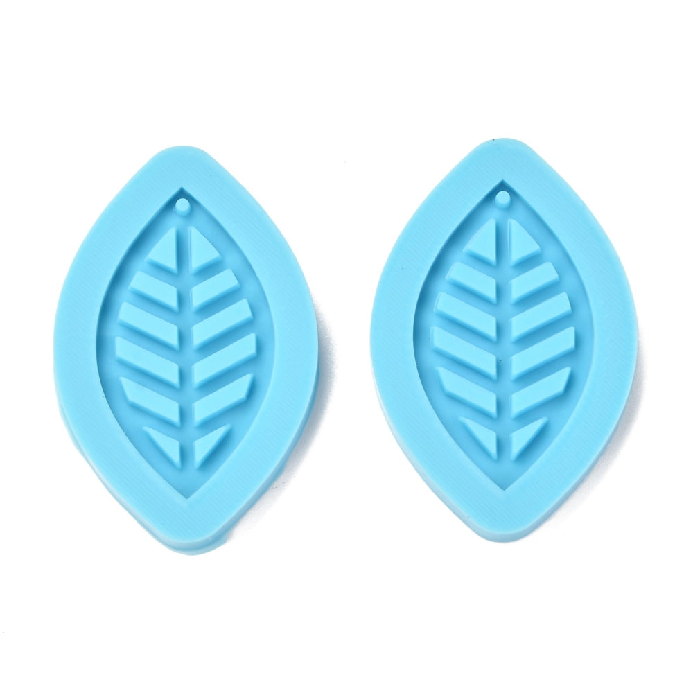 Silikonform 35.5x21mm - Anheng Blad, 2stk