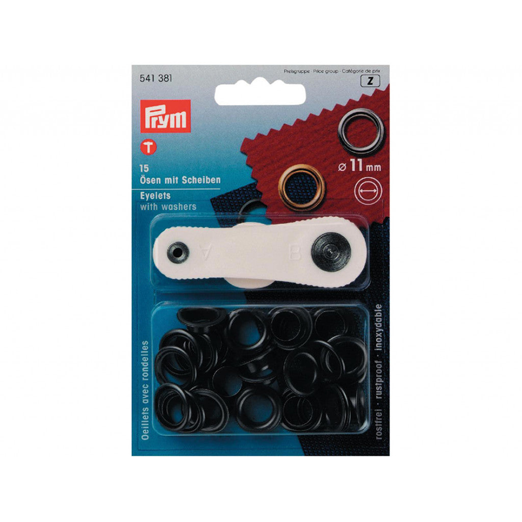 Prym Maljer 11mm 15stk - Sort