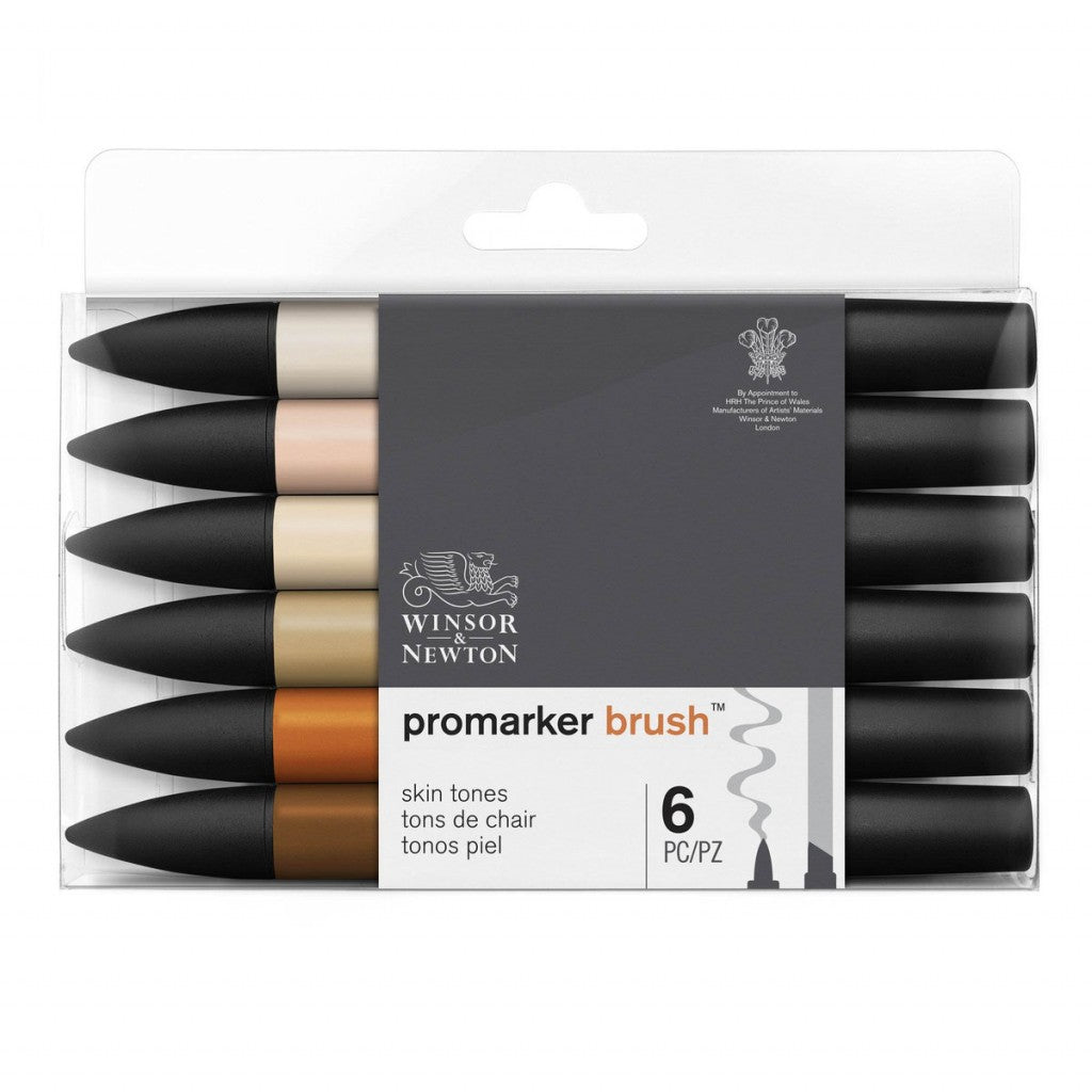 W&N - Promarker Brush - sett 6 Skintones