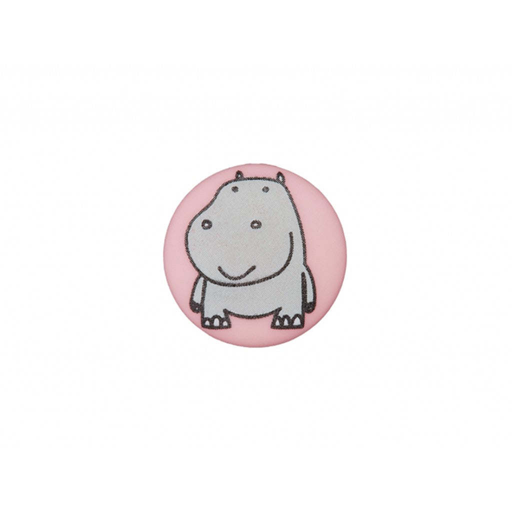 Øyeknapp Flodhest - 452868 - 15mm - 46 Lys rosa
