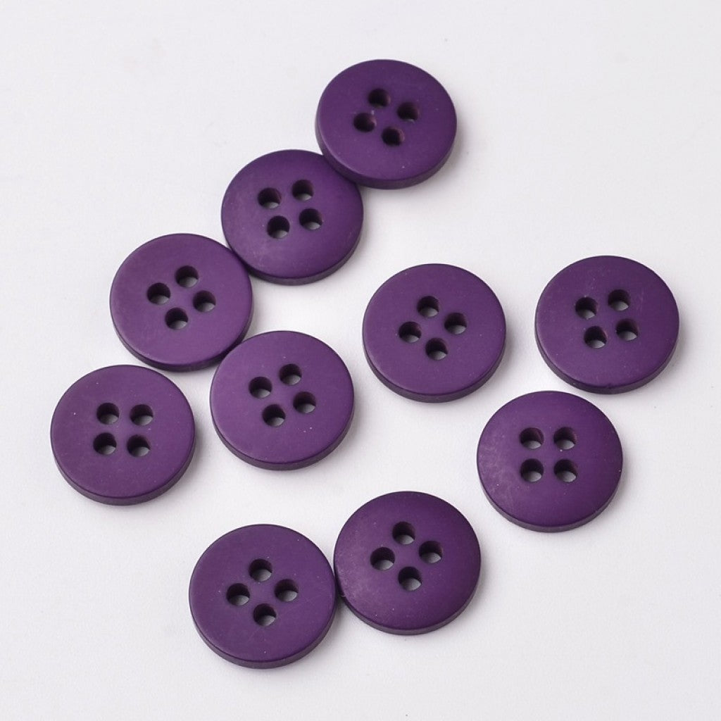 Knapp i Frostet Epoxy, 23mm - Indigo