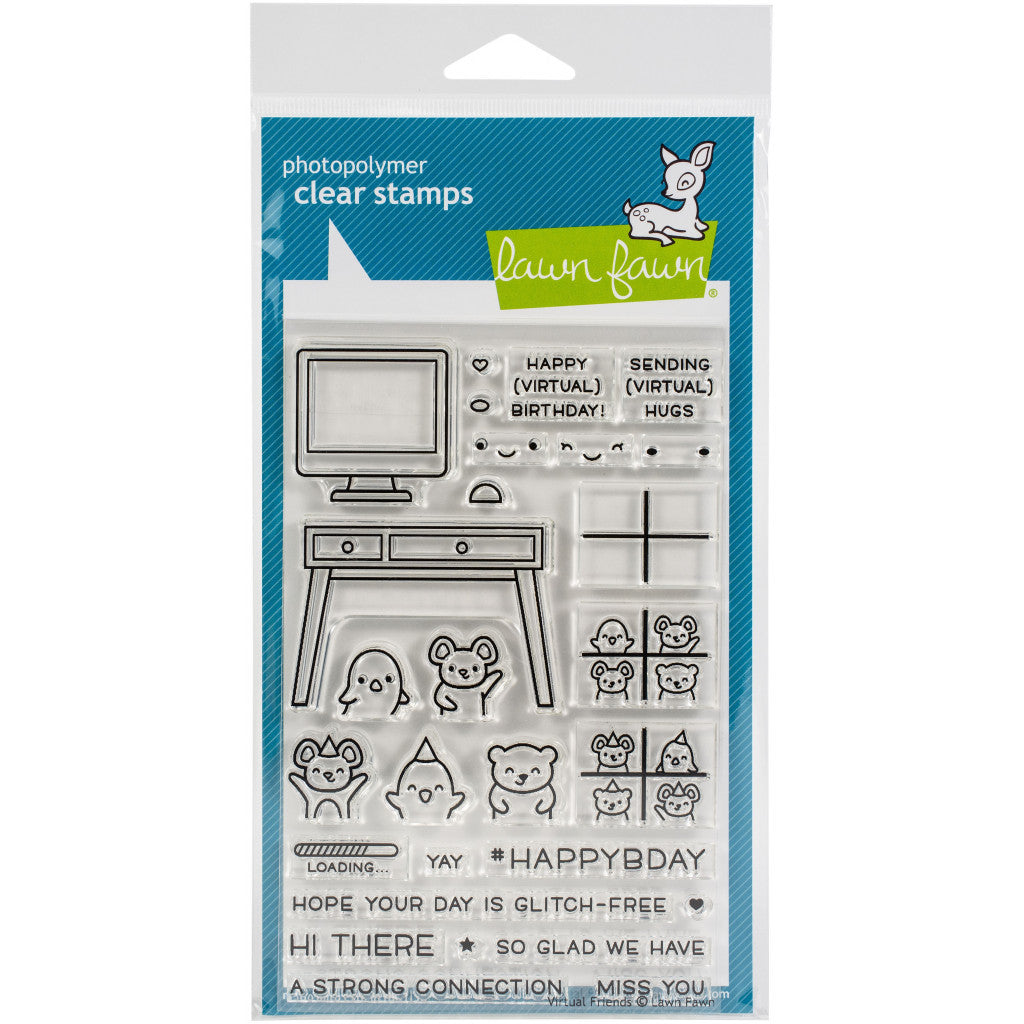 Lawn Fawn Clear Stamps 4"X6" (10x15cm) - Virtual Friends
