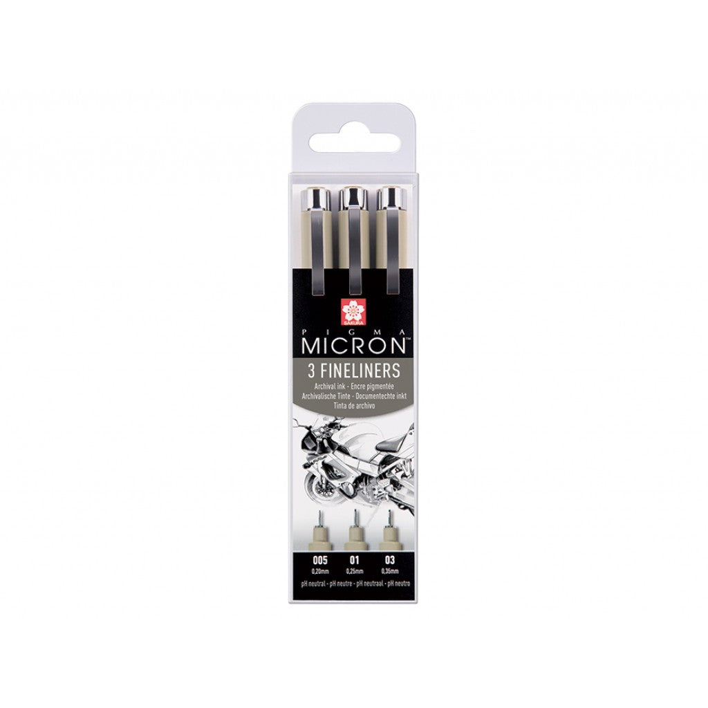 Sakura Pigma Micron Sett - #49 3stk Sort - 005 01 03