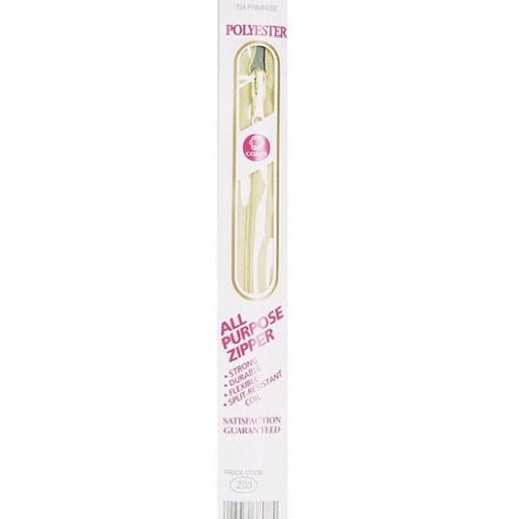 Glidelås i nylon (lukket) - 35cm Primrose