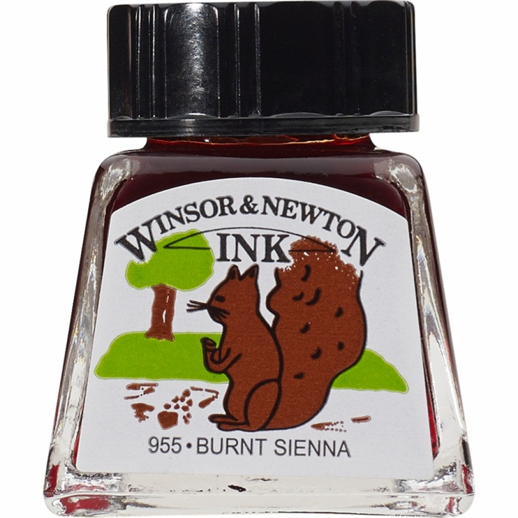 W&N - Drawing Ink 14ml - 074 Burnt Sienna