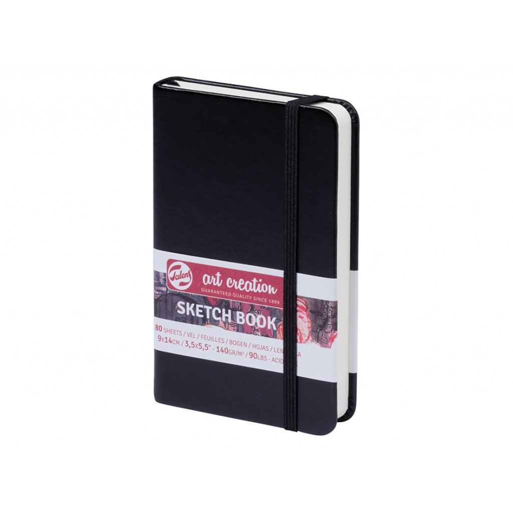 Art Creation Skissebok m/strikk - Sort - 9x14cm - 140g - HobbyHimmelen