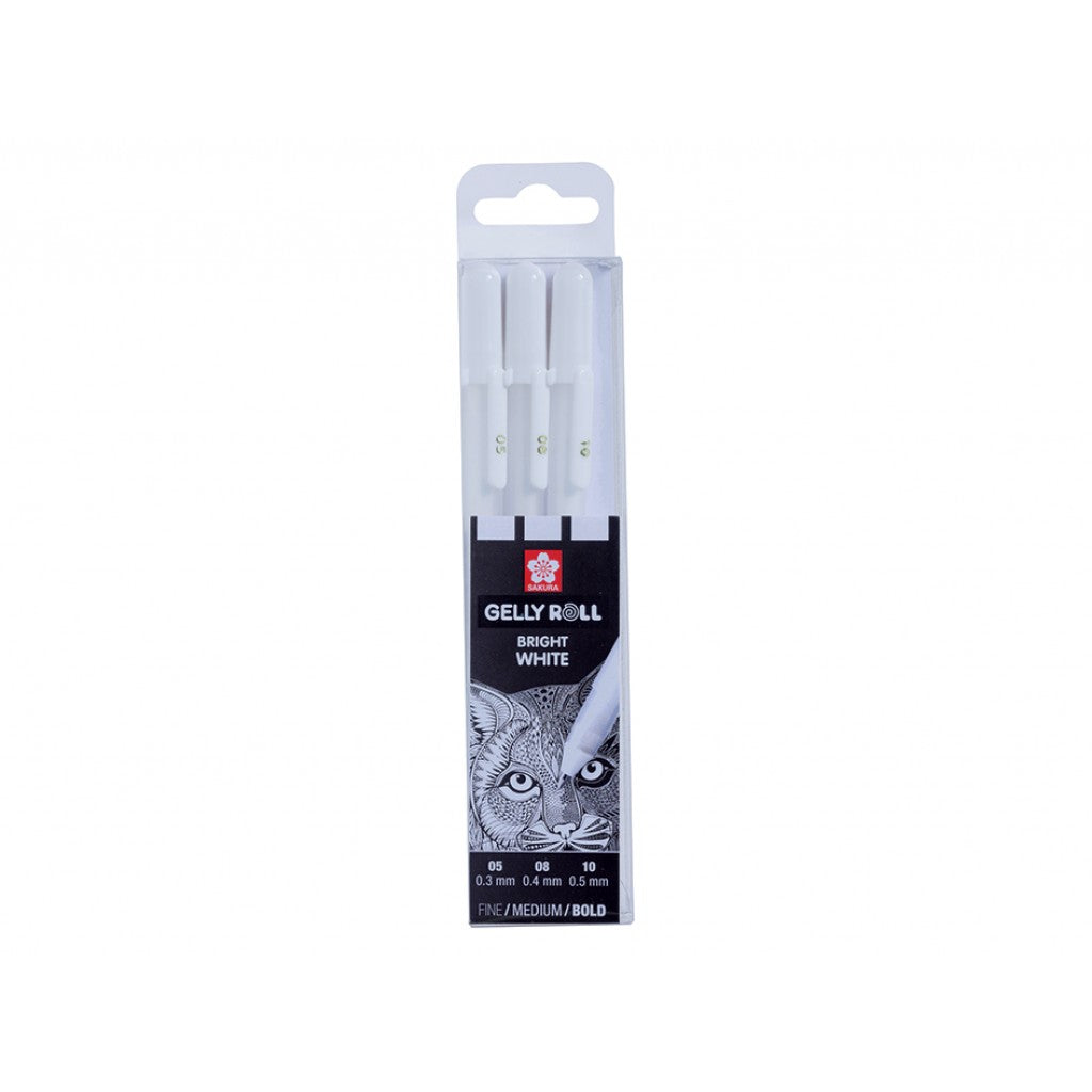 Sakura Gelly Roll - Basic Set 3stk Hvit -05-08-10
