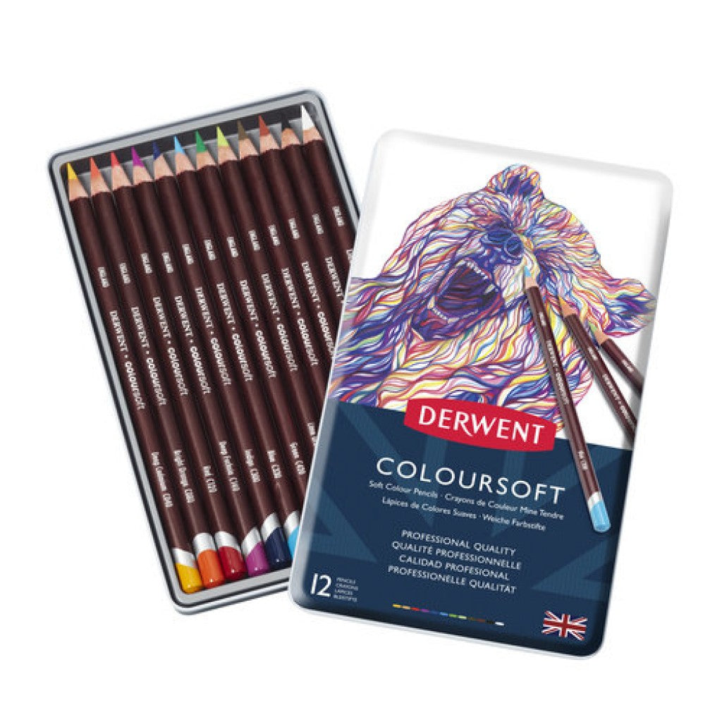 Derwent sett Coloursoft a 12