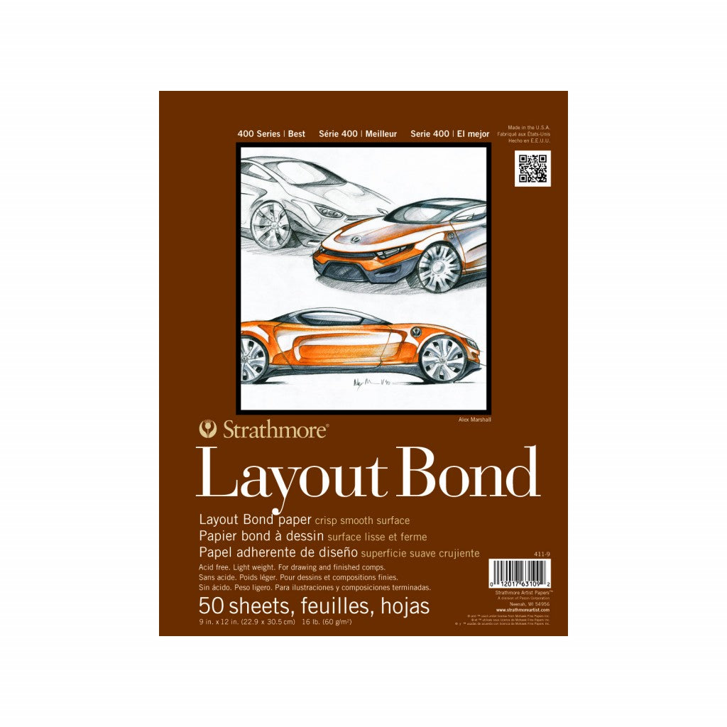 Strathmore 400 - Layout Paper Pad 9"X12" (22,9x30,5cm) - 50ark