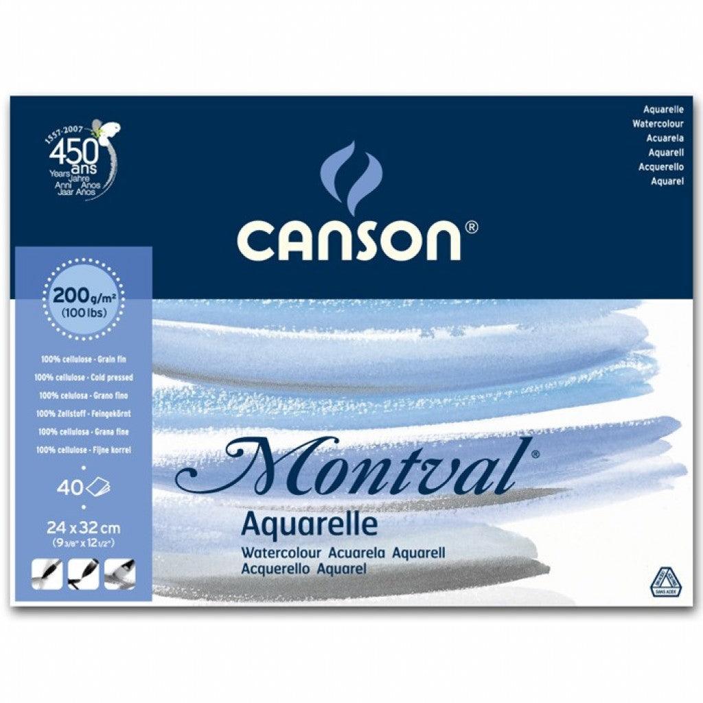 Akvarellpapir, Cold Pressed, Canson, Montval - 200gr 24x32cm - HobbyHimmelen