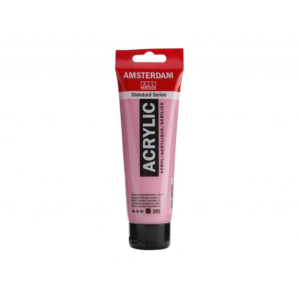 Amsterdam Standard 120ml - 385 Quinacridone Rose Light - HobbyHimmelen